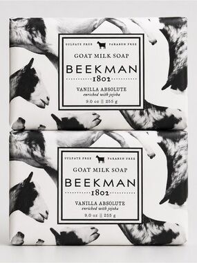 Beekman 1802 Goat Milk Soap (VANILLA ABSOLUTE) LOT OF 2! Huge 9 oz.
